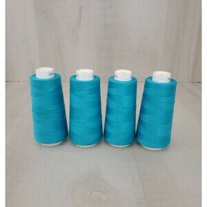 Maxi-Lock 32265 Serger Thread Lot of 4 Radiant Turq blue  3000 yards each Used